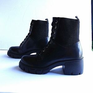 NWT Steve Madden Black Combat Boots 8.5